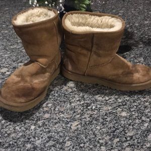 Well-loved tan Ugg boots